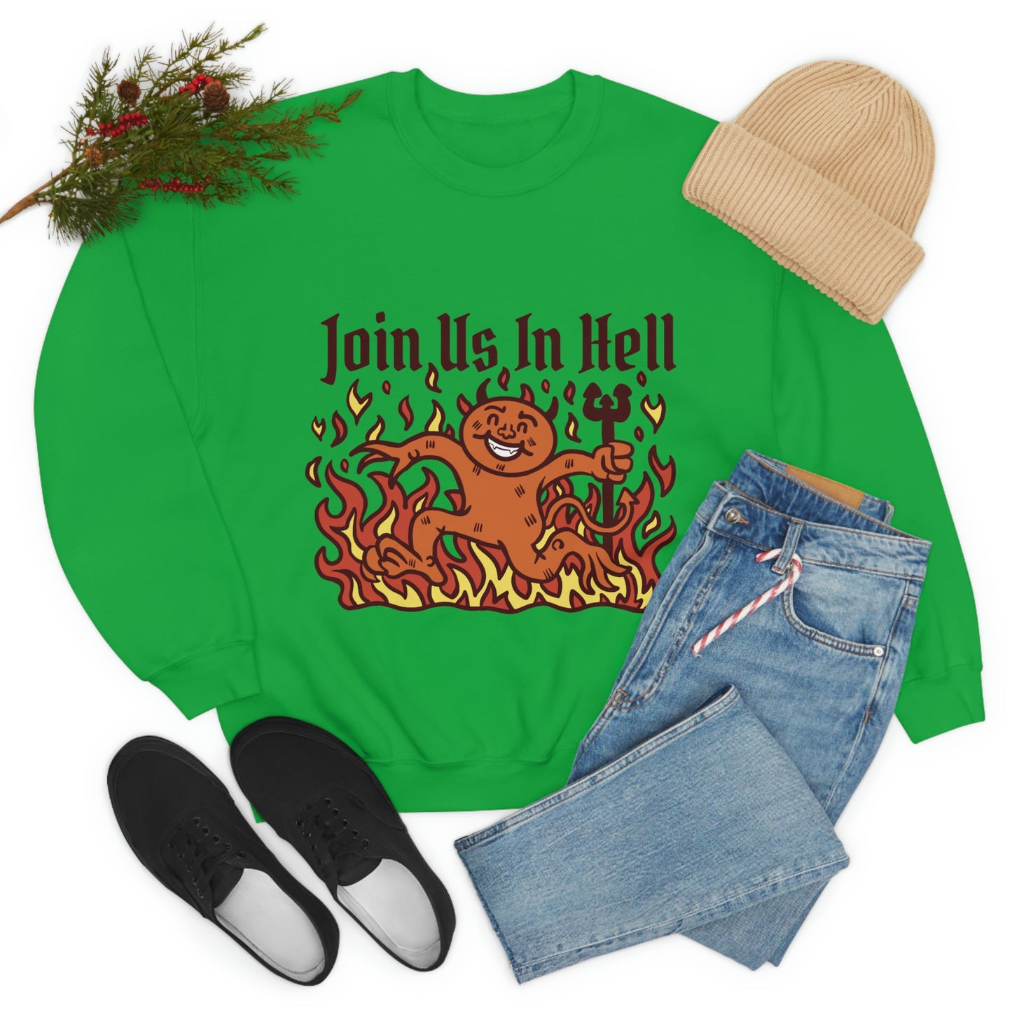 Join Us In Hell Cute Demon, Goth Aesthetic Sweatshirt