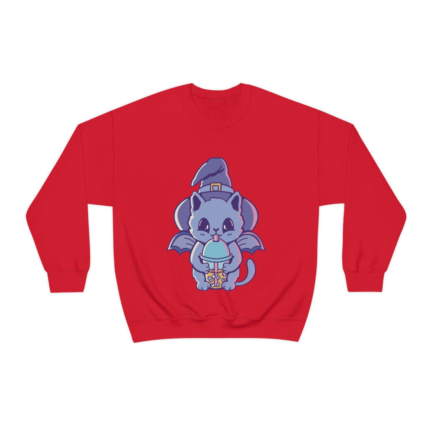 Pastel Goth Cat Witch, Goth Aesthetic Sweatshirt