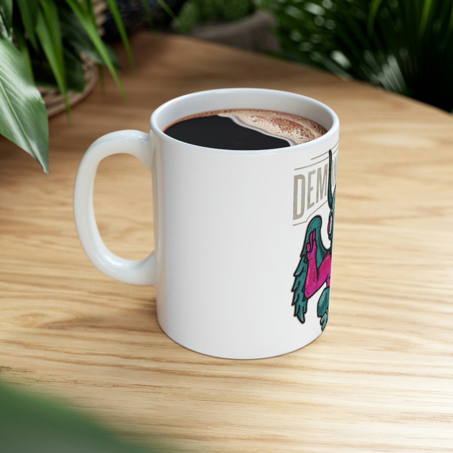 Demonphobia, Goth Aesthetic White Ceramic Mug