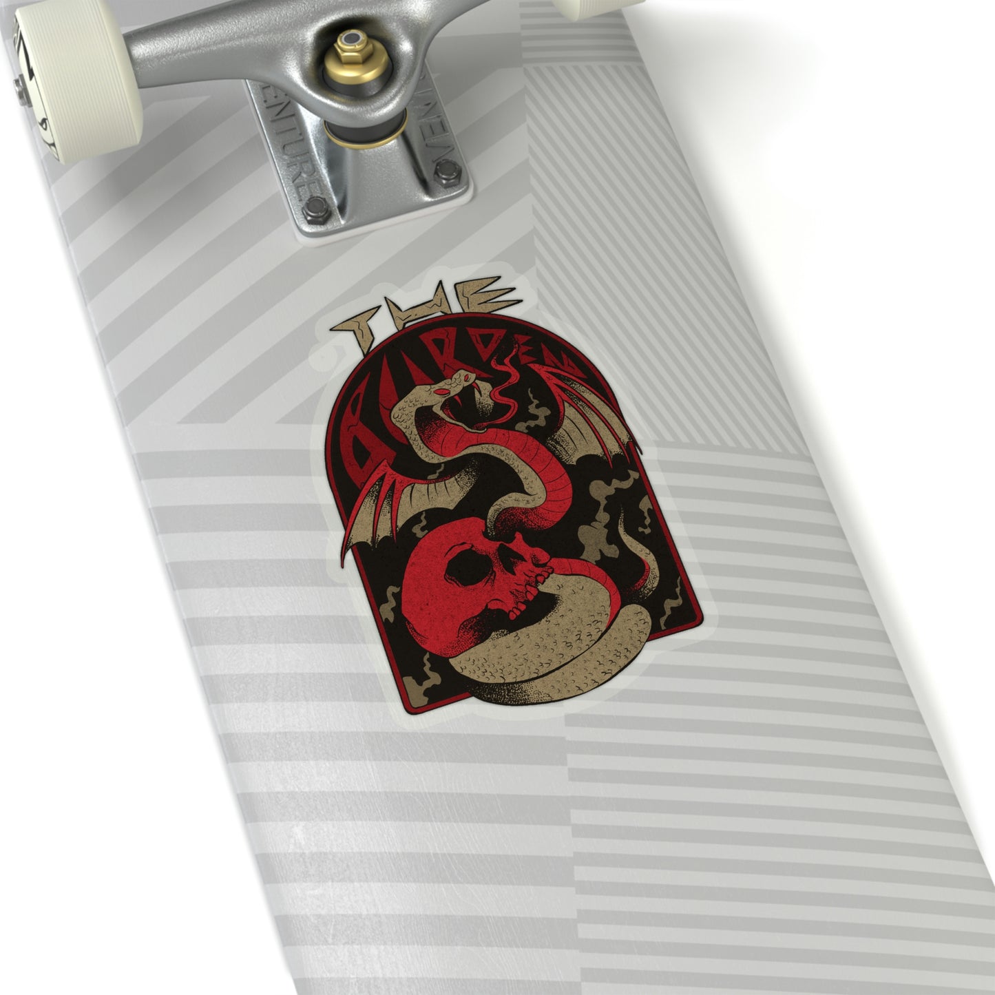 Snake and skull grunge Sticker