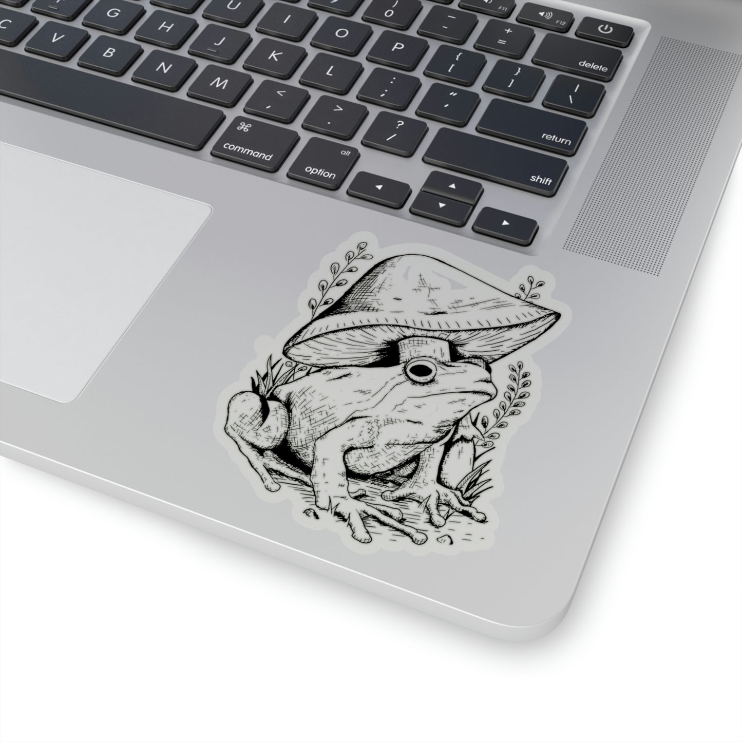 Cottagecore Aesthetic Mushrooms and Frog Hand Drawn Sticker
