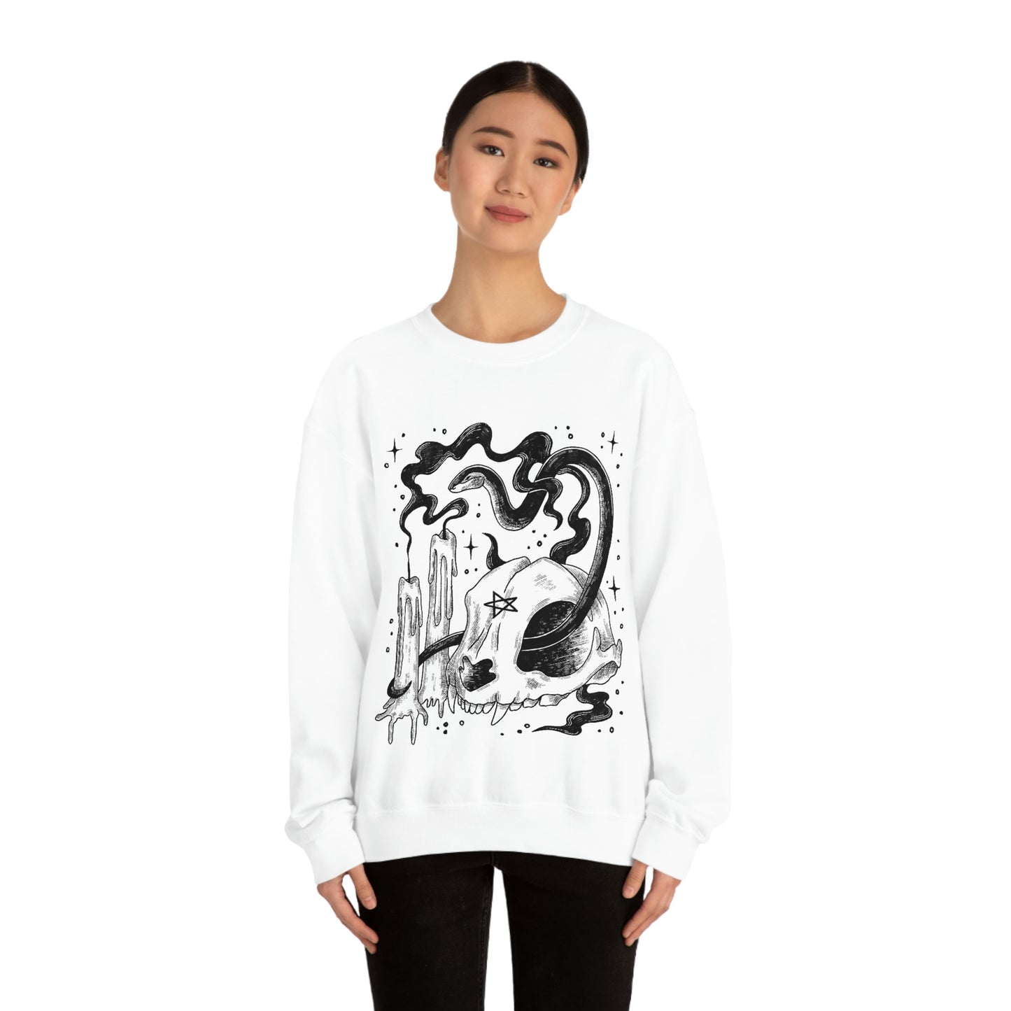 Witch Aesthetic Skull Goth Aesthetic Sweatshirt