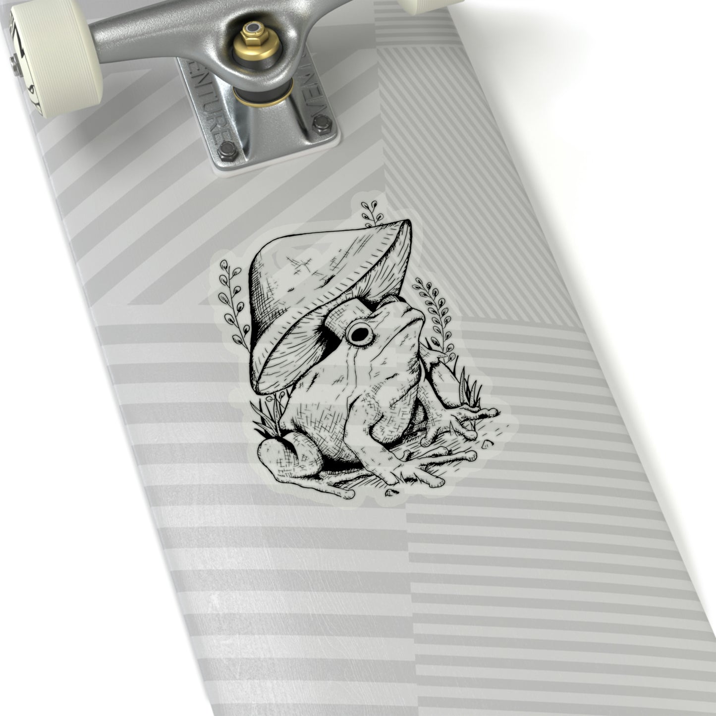 Cottagecore Aesthetic Mushrooms and Frog Hand Drawn Sticker