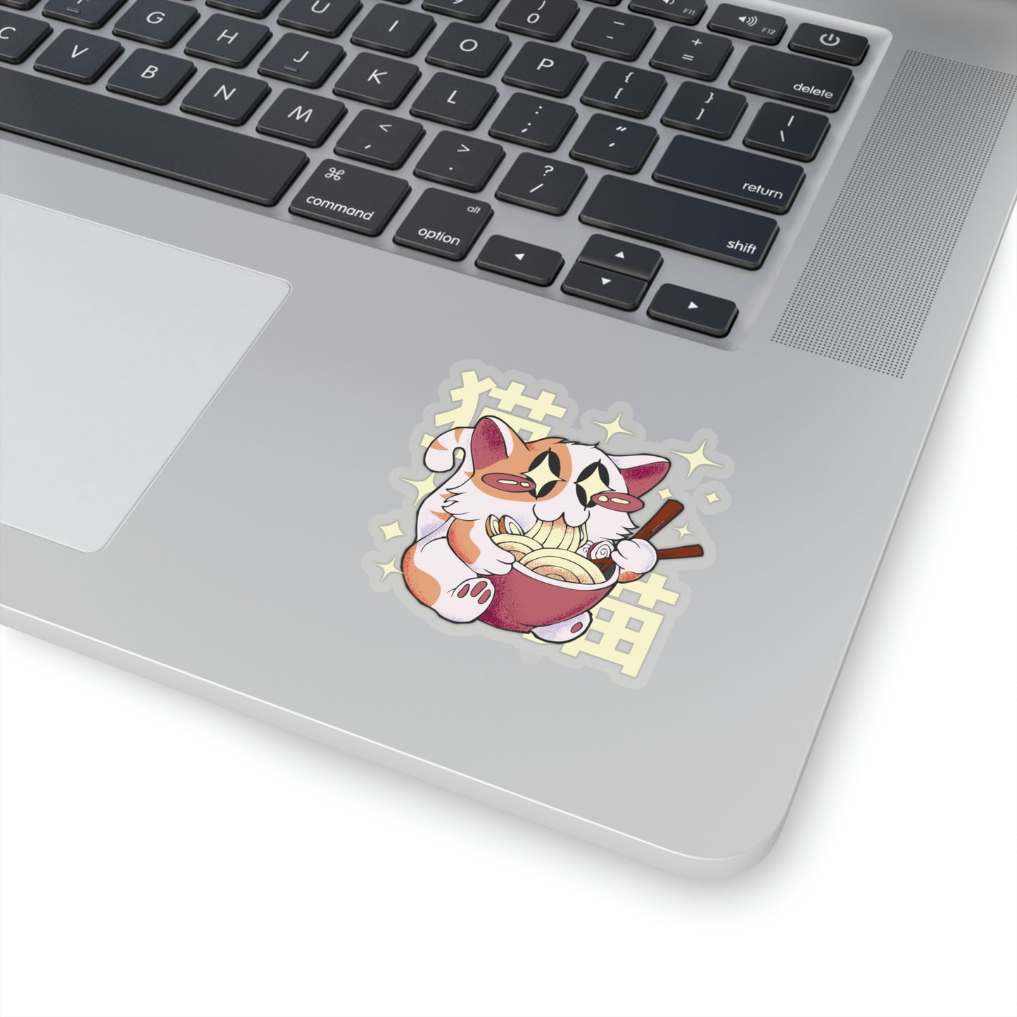 Cute Cat Eating Ramen Pastel Kawaii Aesthetic, Yami Kawaii, Japanese Aesthetic Otaku Sticker