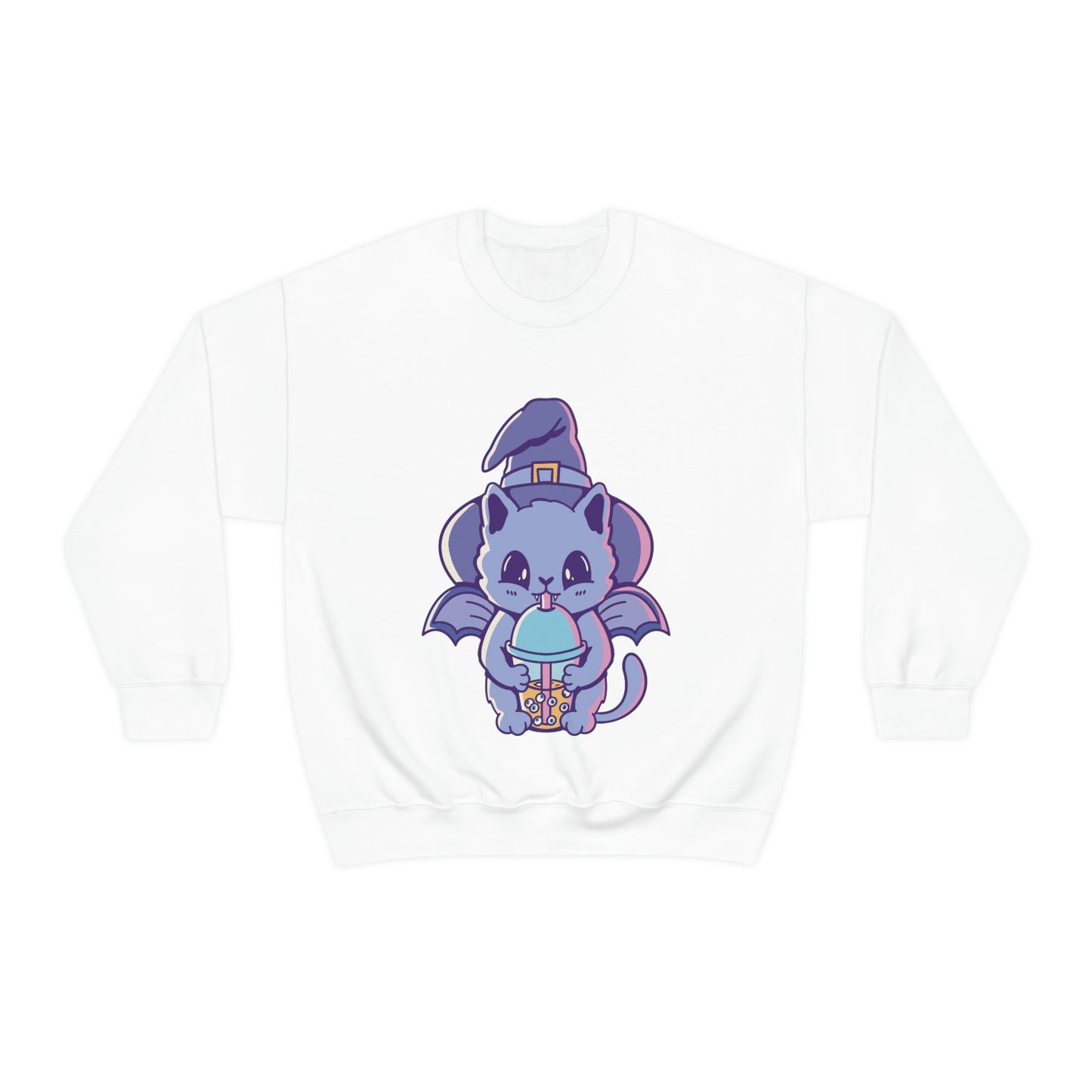 Pastel Goth Cat Witch, Goth Aesthetic Sweatshirt