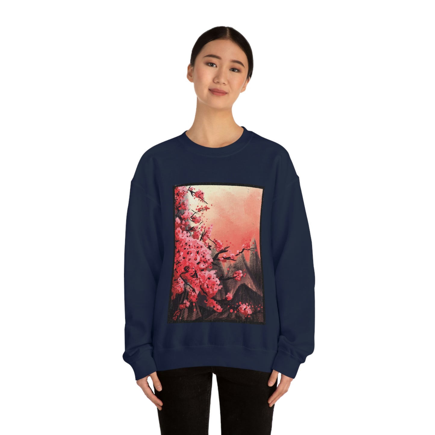 Indie Japanese Art, Japan Streeetwear Retro, Japanese Aesthetic Blossom Sweatshirt