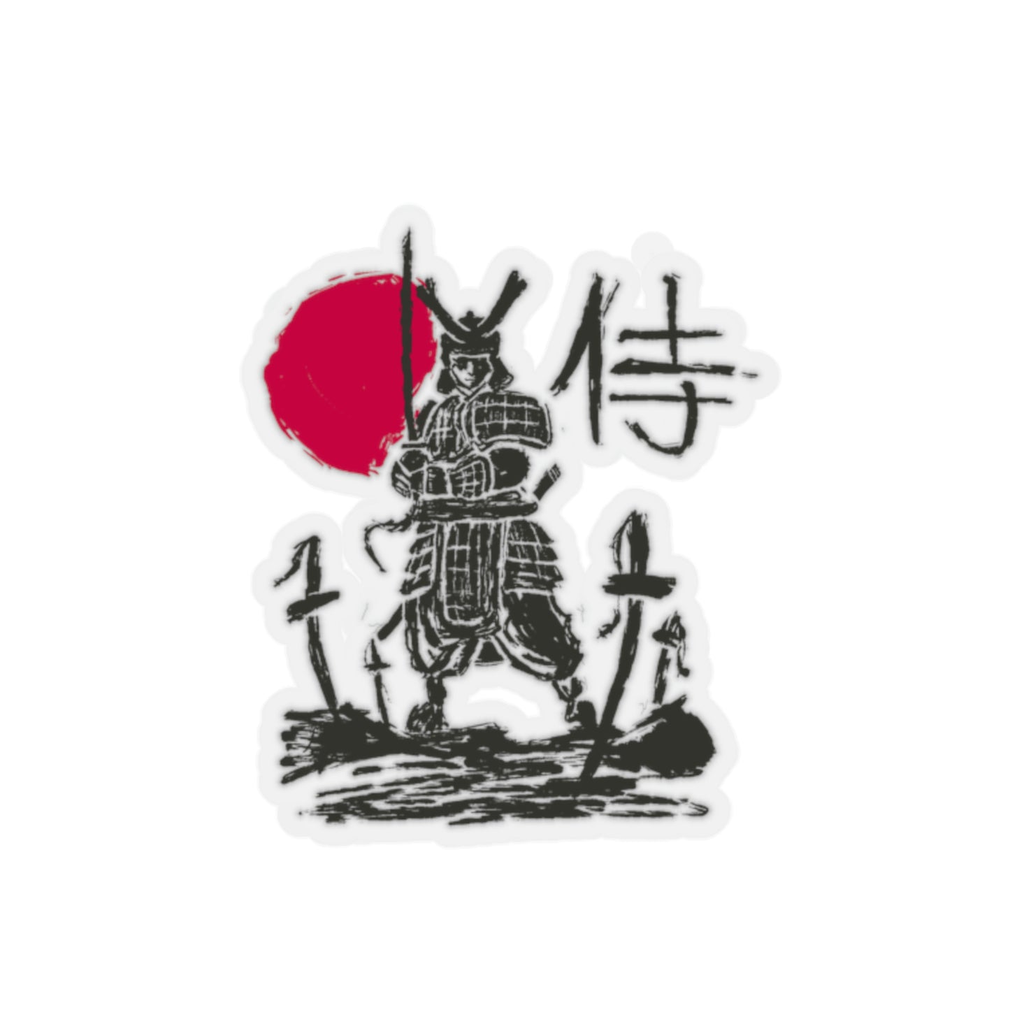Japanese Aesthetic Samurai Graphic Sticker
