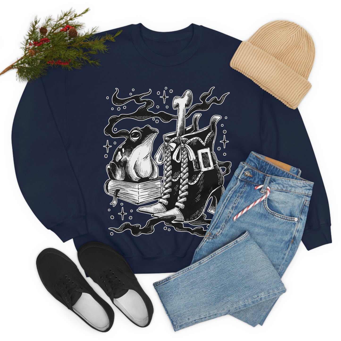 Witch Aesthetic Frog Goth Aesthetic Sweatshirt