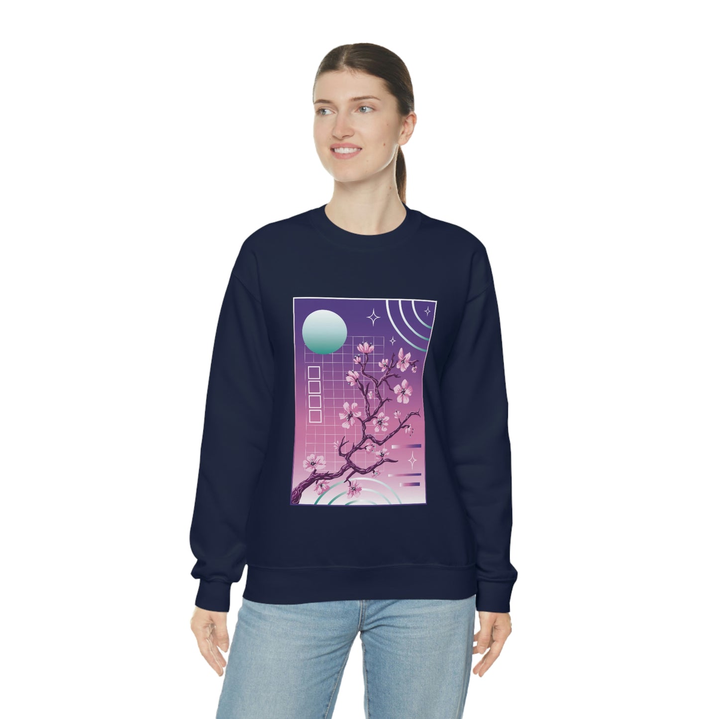Indie Japanese Art, Japan Streeetwear Retro, Japanese Aesthetic Blossom Sweatshirt