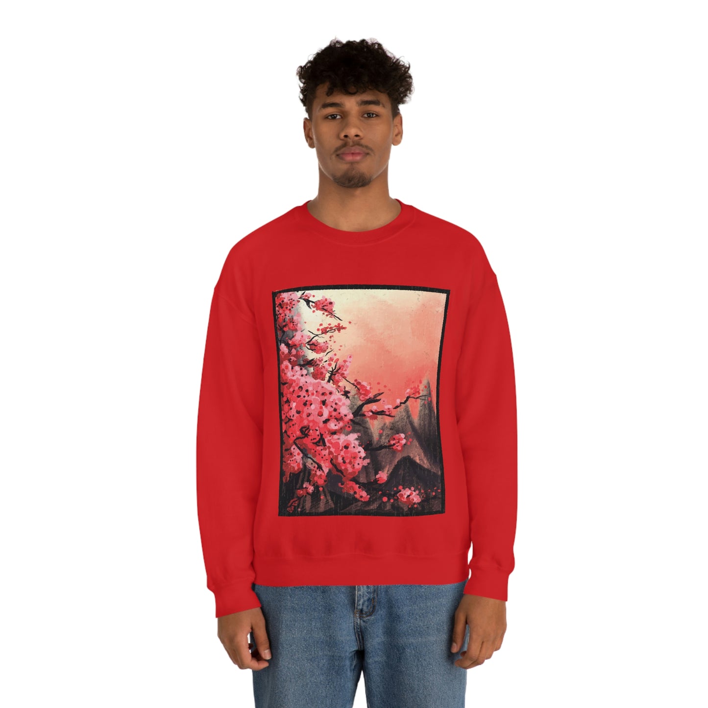 Indie Japanese Art, Japan Streeetwear Retro, Japanese Aesthetic Blossom Sweatshirt