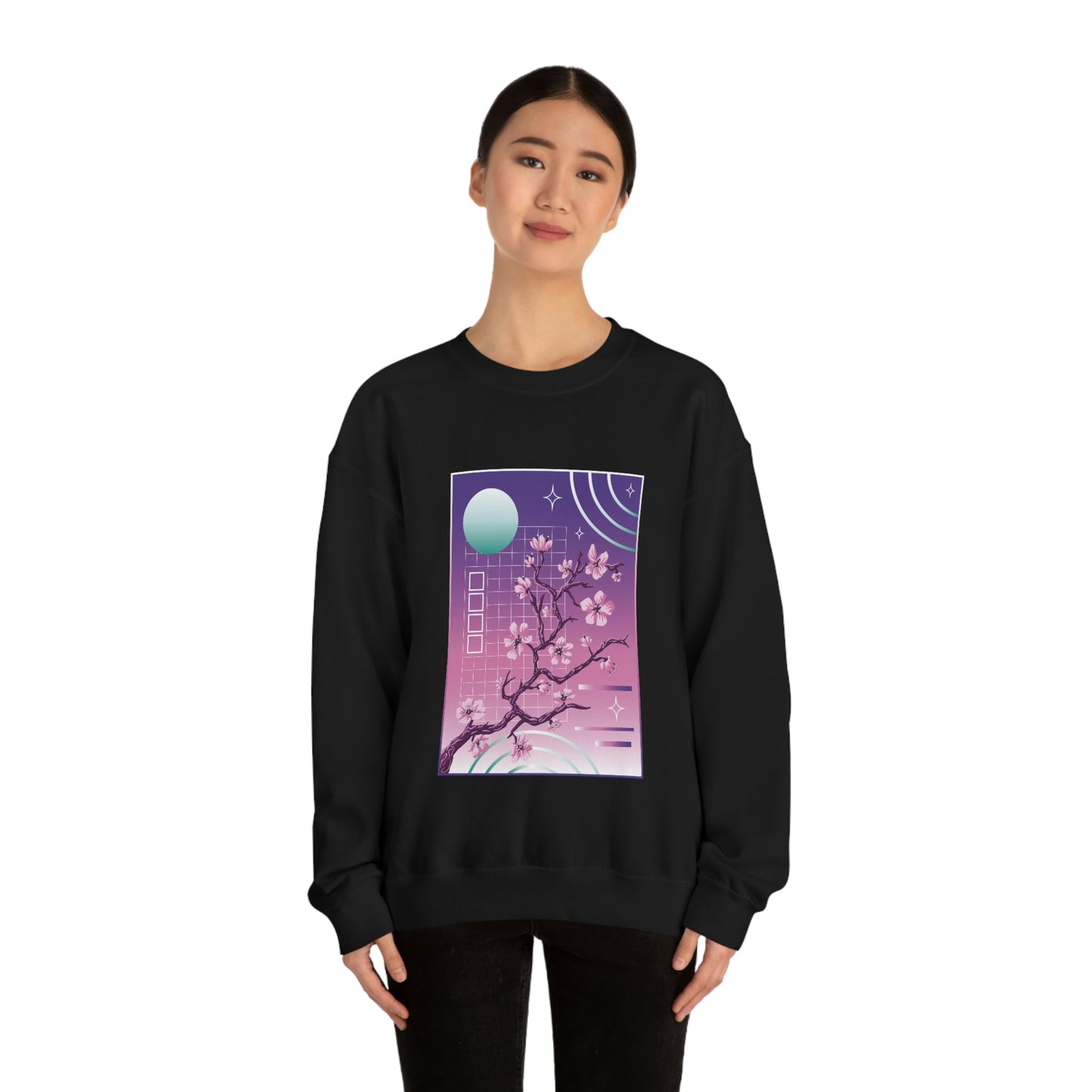 Indie Japanese Art, Japan Streeetwear Retro, Japanese Aesthetic Blossom Sweatshirt