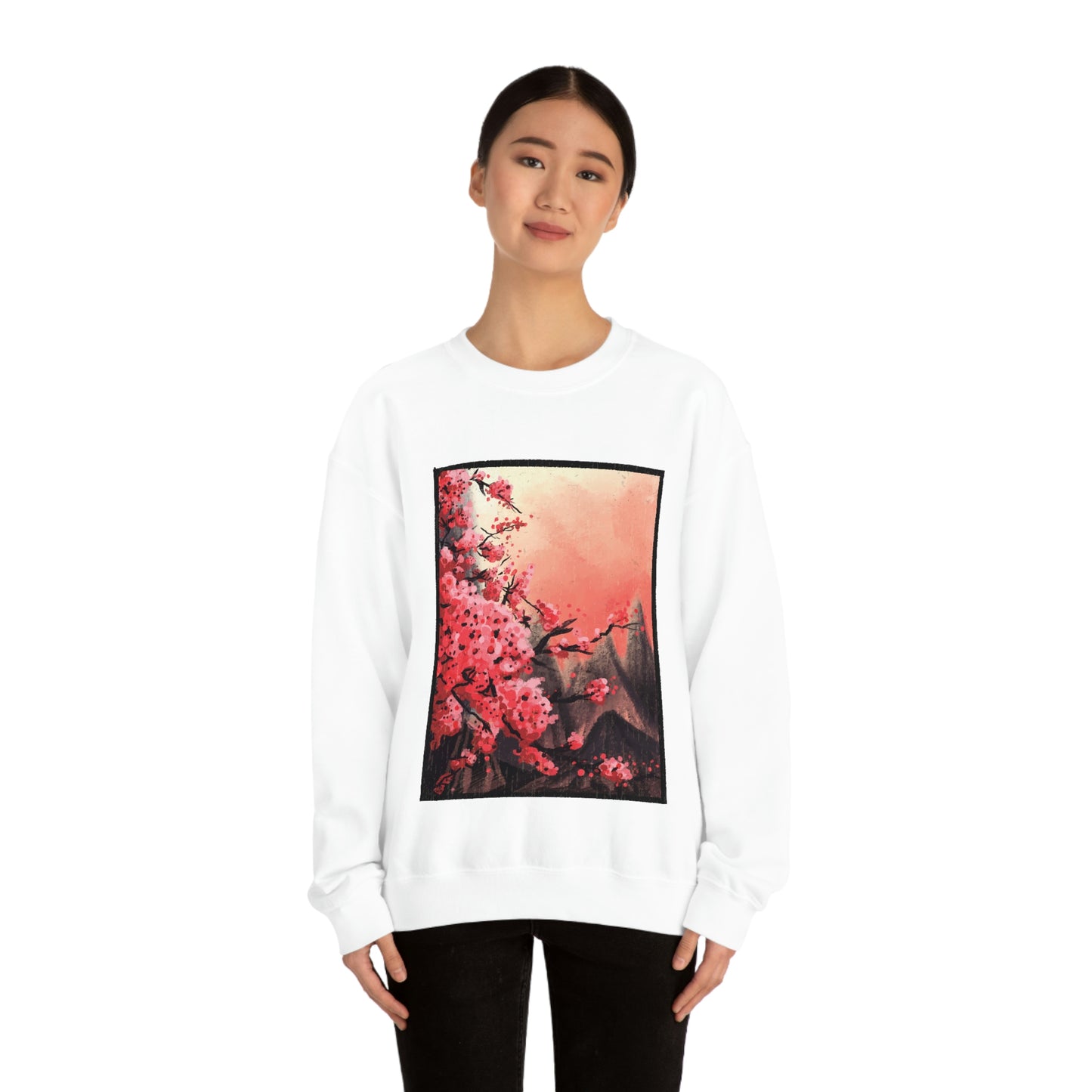 Indie Japanese Art, Japan Streeetwear Retro, Japanese Aesthetic Blossom Sweatshirt