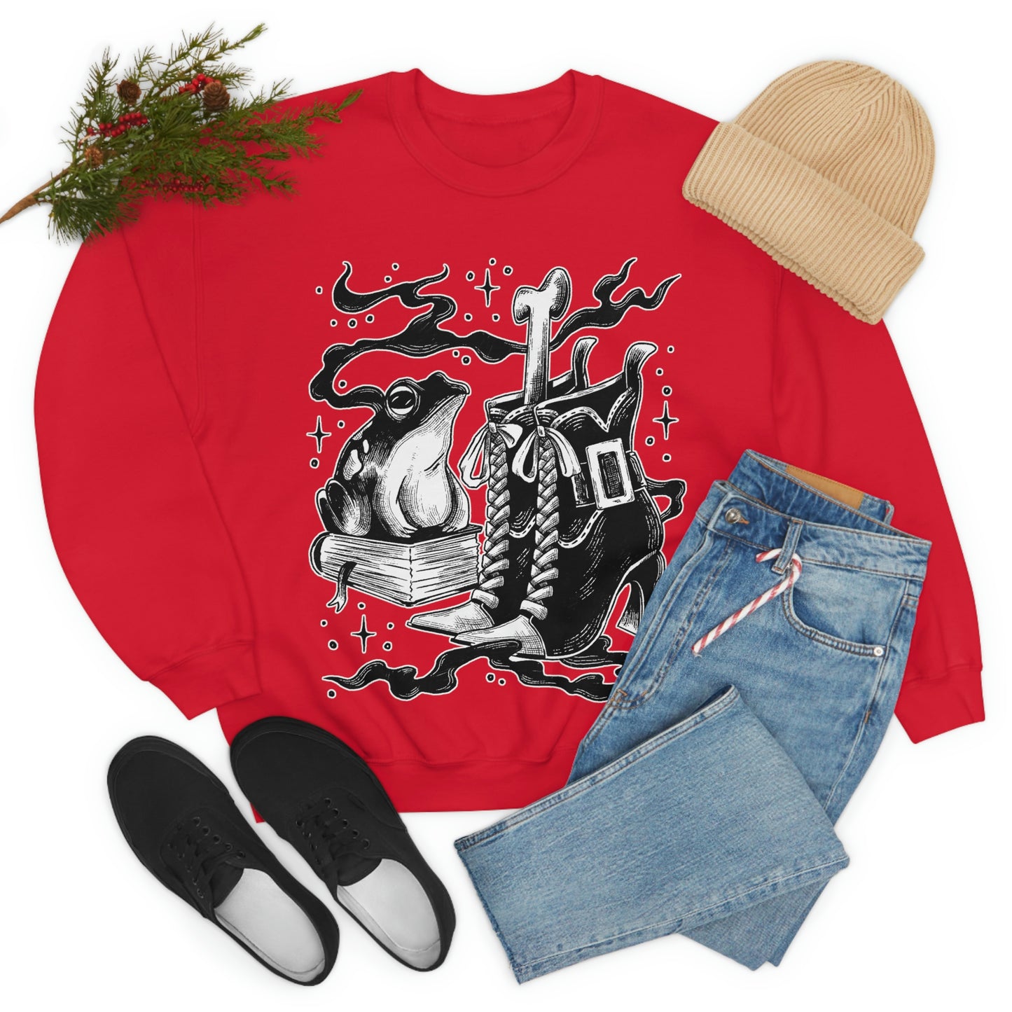 Witch Aesthetic Frog Goth Aesthetic Sweatshirt