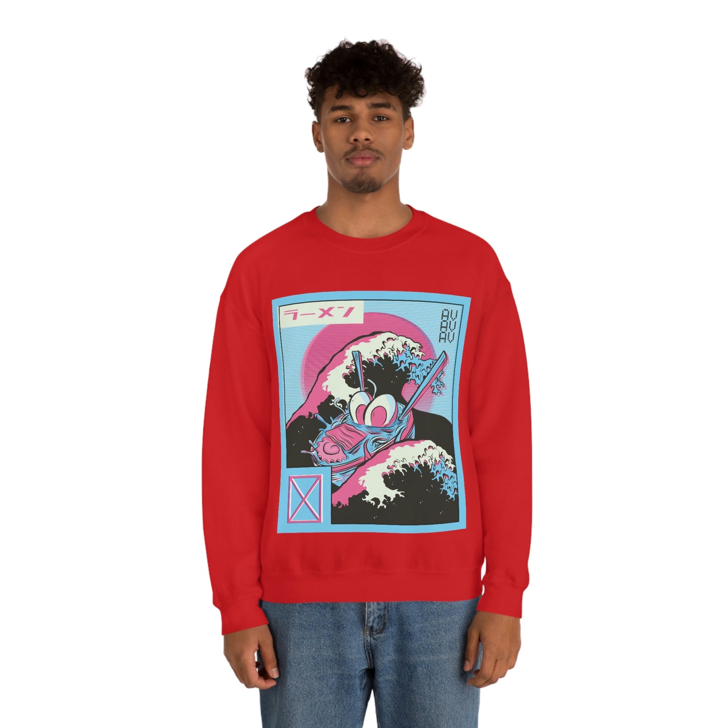 Japanese Aesthetic Ramen Wave Retrowave Sweatshirt