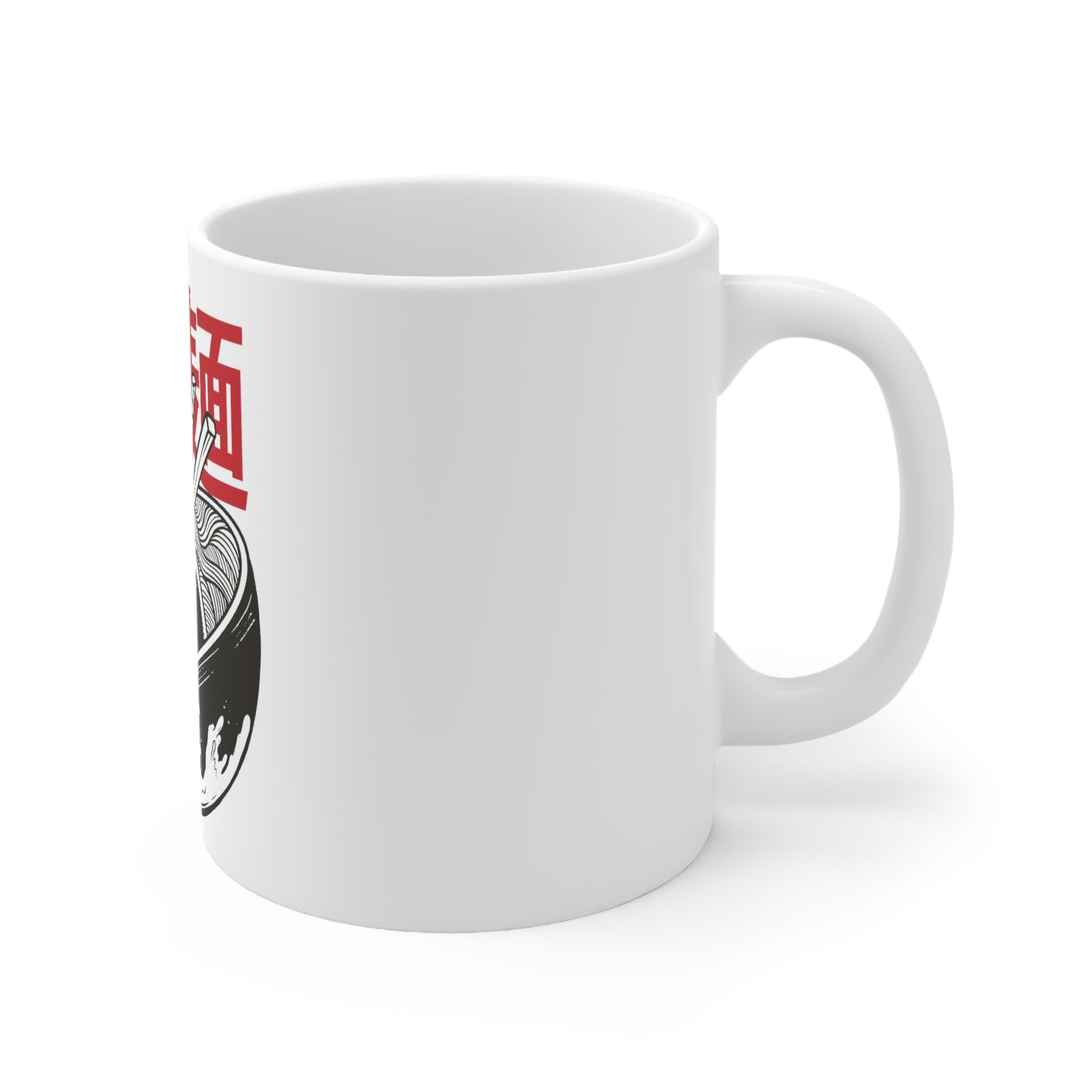 Japanese Aesthetic Ramen Bowl White Mug