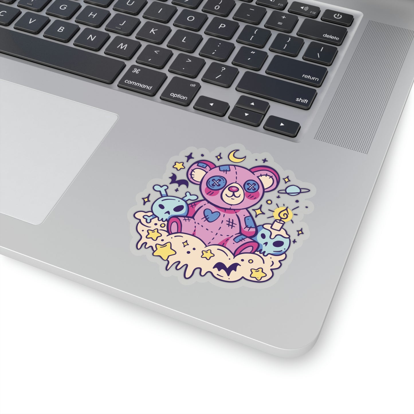 Kawaii Pastel Goth Teddy Bear Sticker