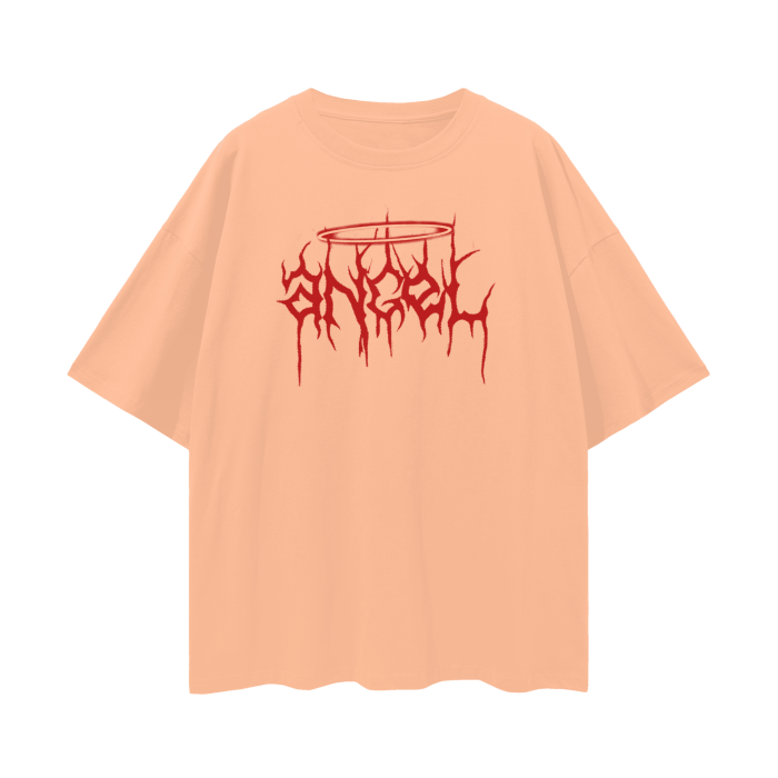 Oversized Alt Grunge Angel T-Shirt