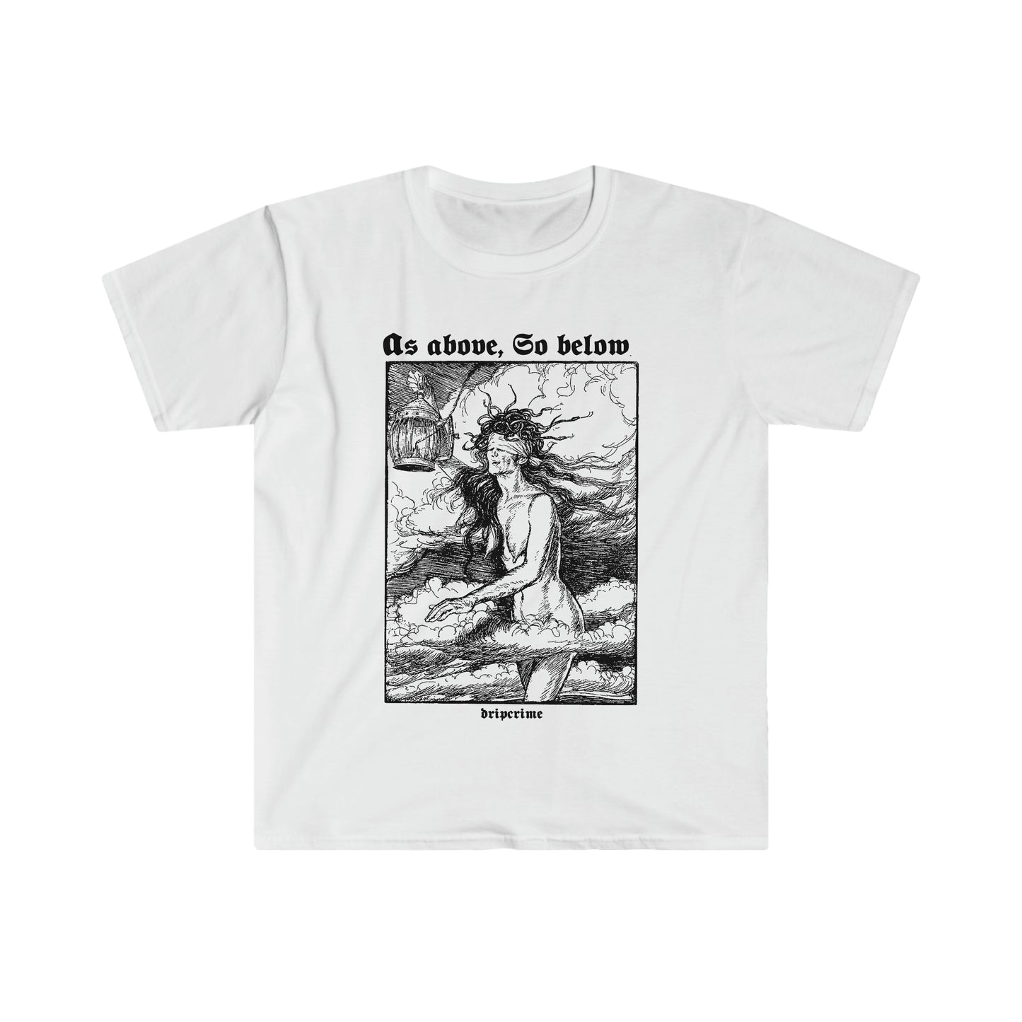 As Above So Below Goth Y2k Clothing Alt Aesthetic Goth Punk T-Shirt