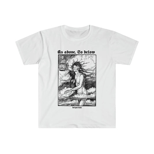 As Above So Below Goth Y2k Clothing Alt Aesthetic Goth Punk T-Shirt