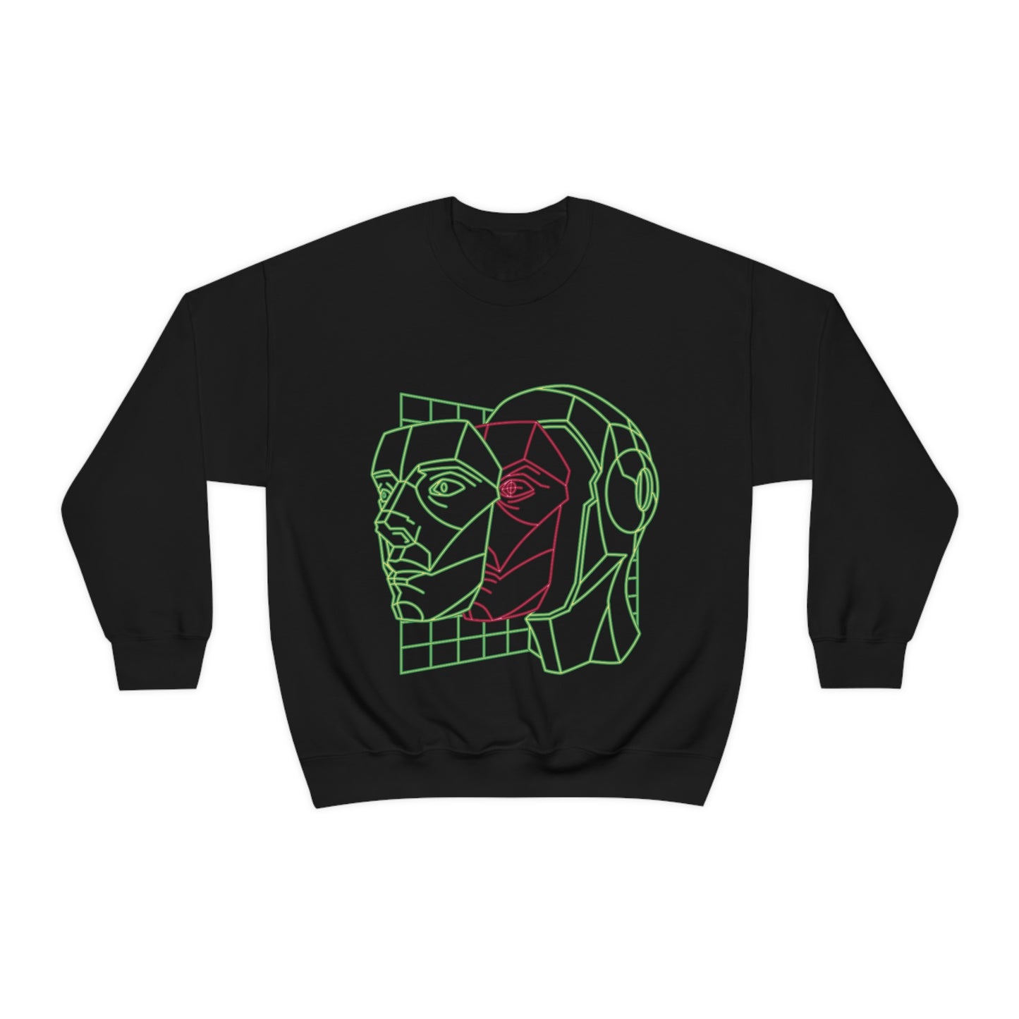 Robot Face Scifi Y2k Aesthetic Sweatshirt