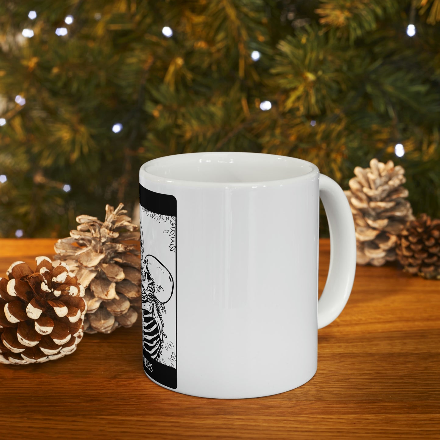 The Lovers Tarrot Card Goth Aesthetic White Ceramic Mug