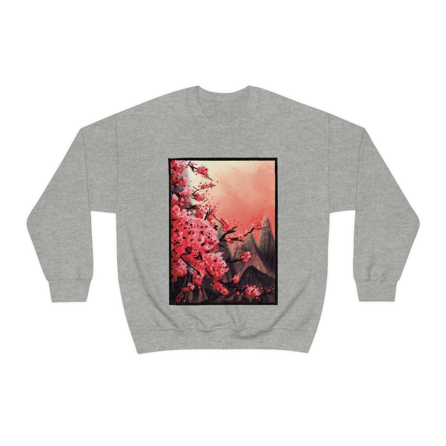 Indie Japanese Art, Japan Streeetwear Retro, Japanese Aesthetic Blossom Sweatshirt