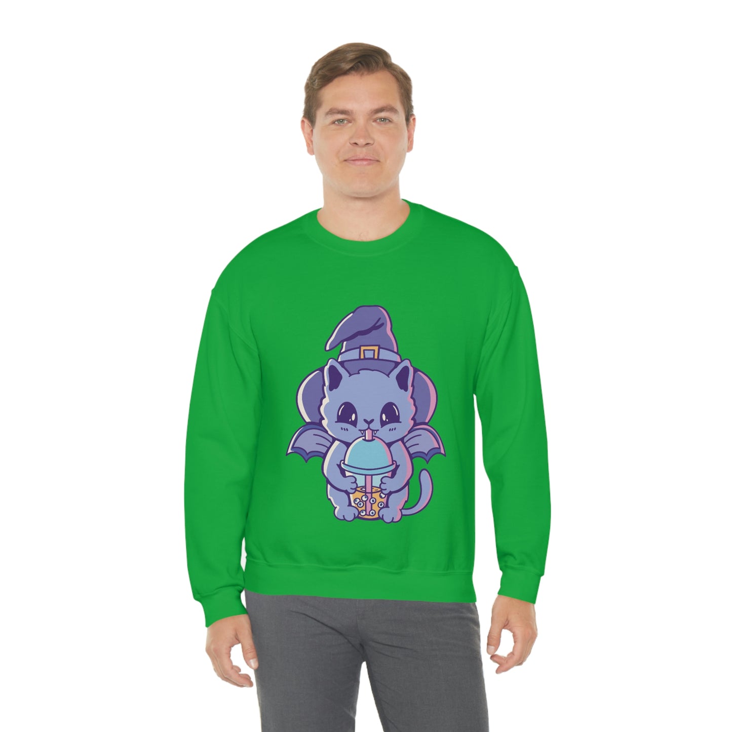 Pastel Goth Cat Witch, Goth Aesthetic Sweatshirt
