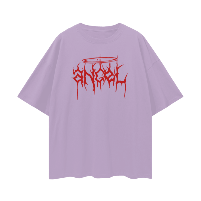 Oversized Alt Grunge Angel T-Shirt