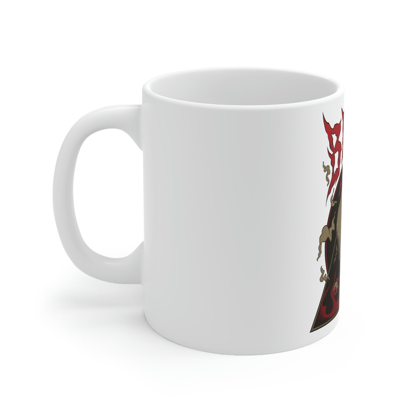 SKULL METAL BAND Goth Aesthetic White Ceramic Mug