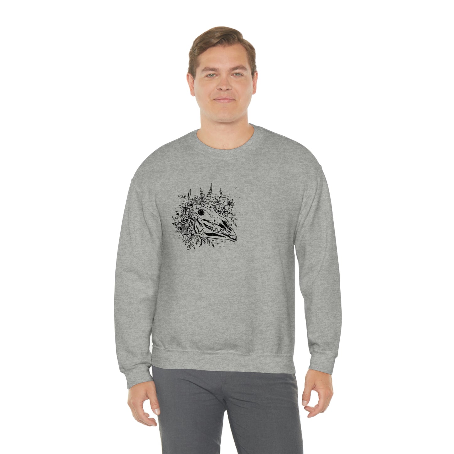 Unicorn Skull Goth Aesthetic Sweatshirt