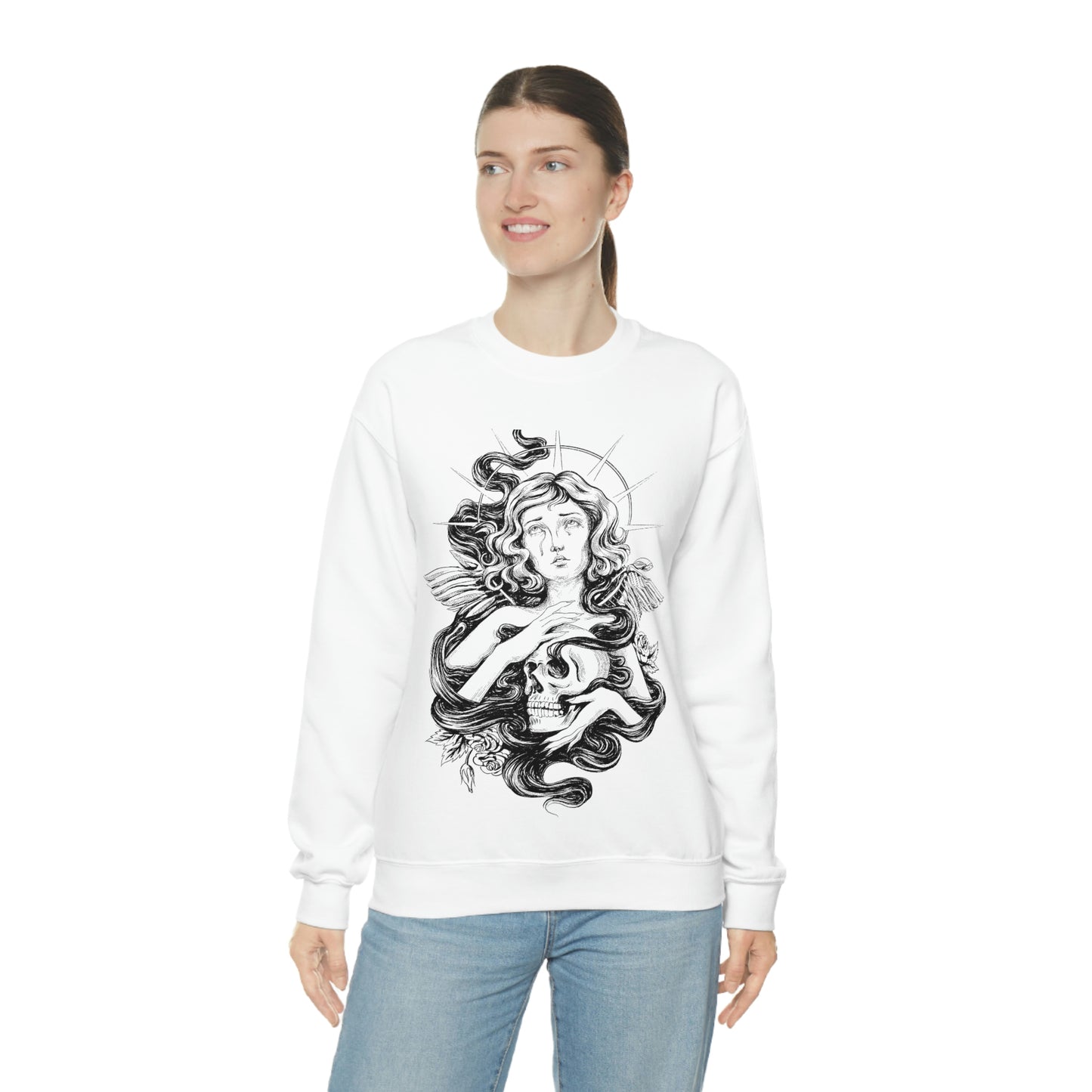 Dark Aesthetic Crying Women Sweatshirt