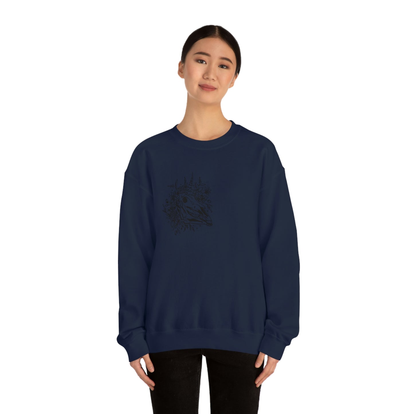 Unicorn Skull Goth Aesthetic Sweatshirt