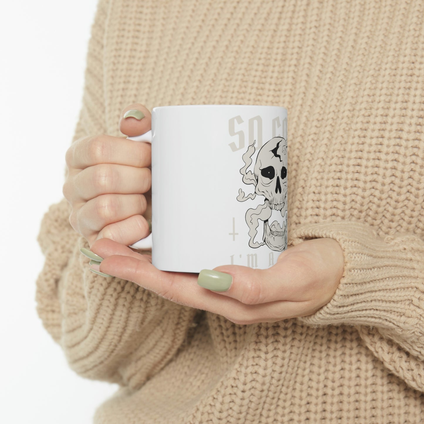 So Goth Im A Ghost Goth Aesthetic White Ceramic Mug