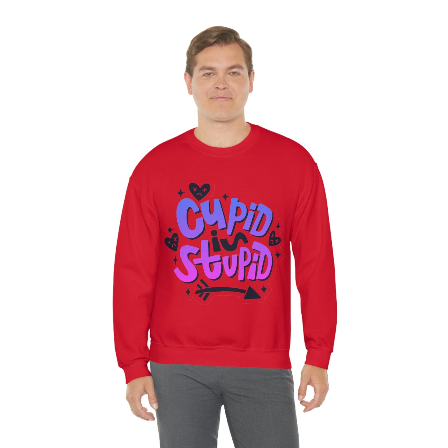Anti Valentines Day Cupid Is Stupid Sweatshirt
