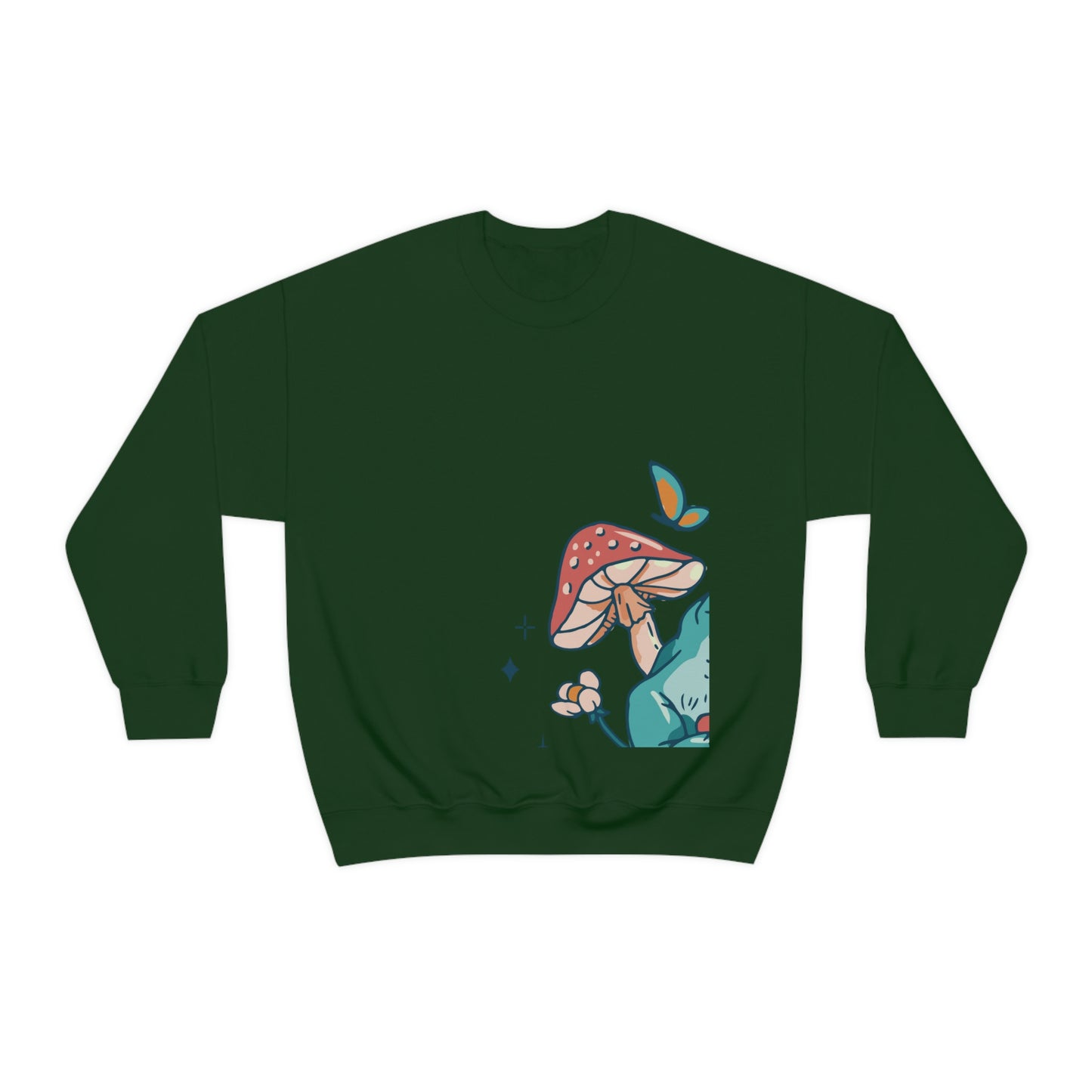 Cottagecore Aesthetic Mushrooms and Frog Sweatshirt