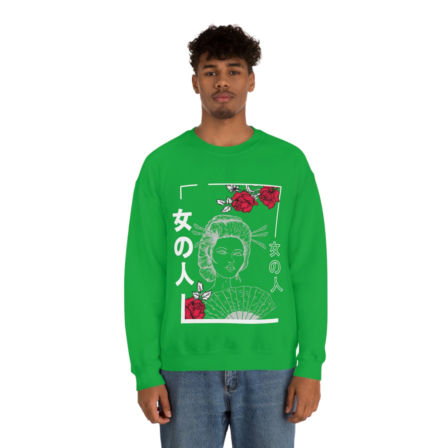 Indie Art Japanese Aesthetic Line Art Geisha Sweatshirt