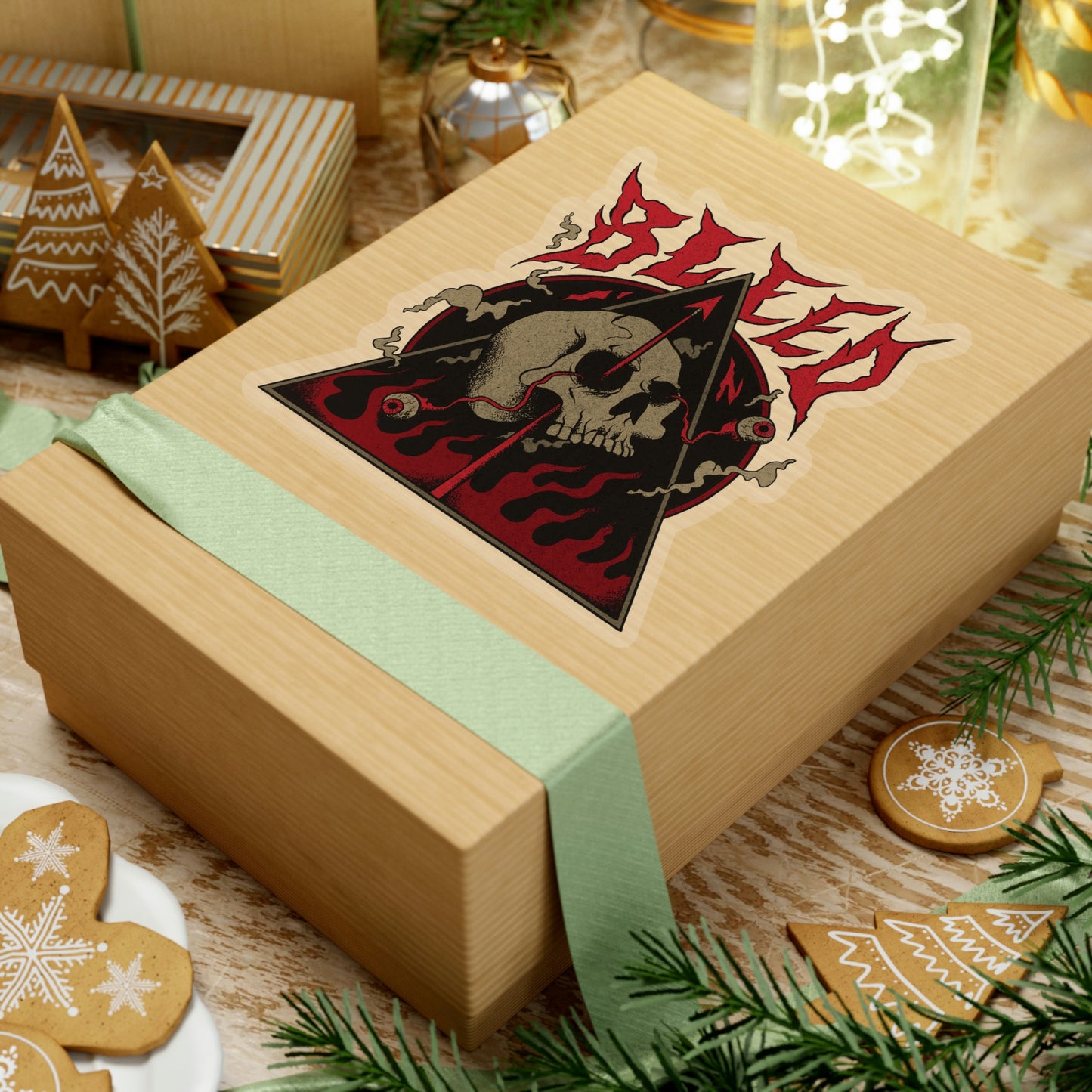 SKULL METAL BAND Goth Aesthetic Sticker