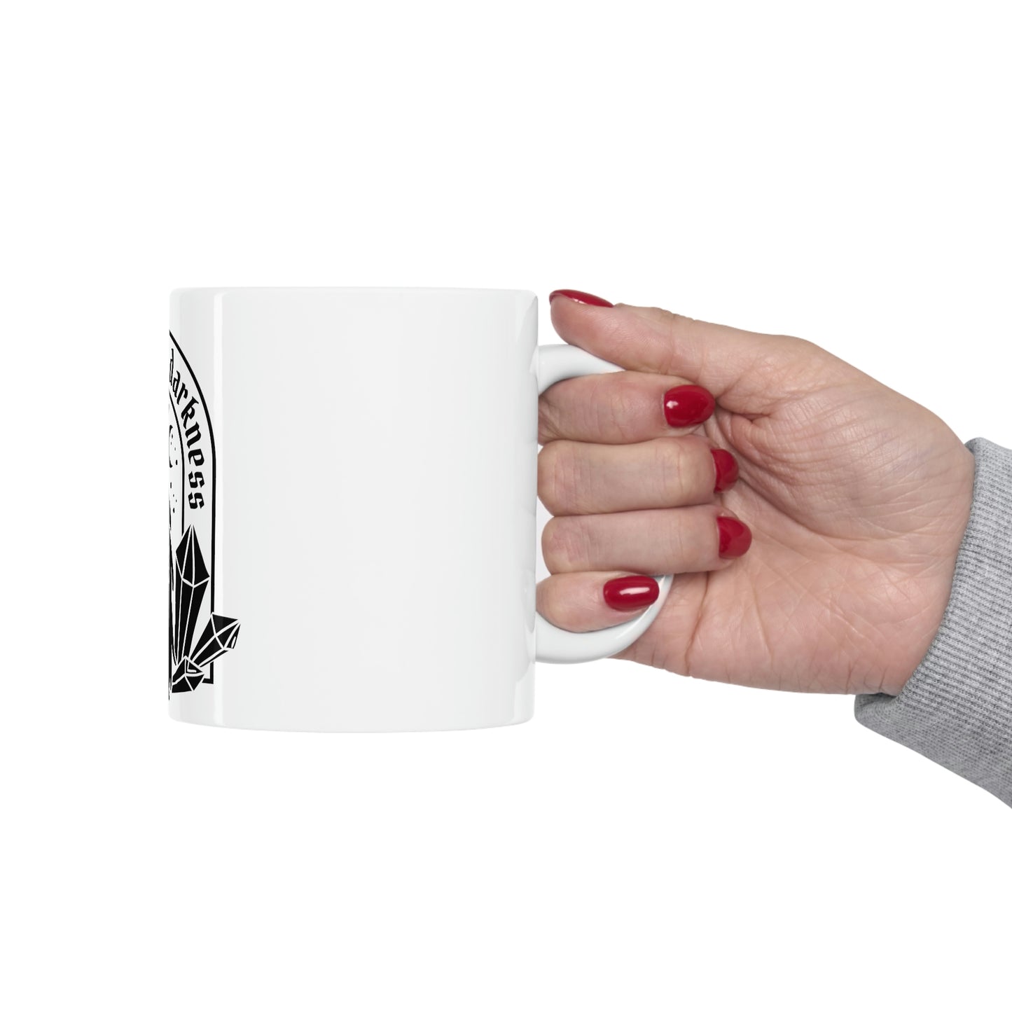 Embrace The Darkness Goth Aesthetic White Ceramic Mug