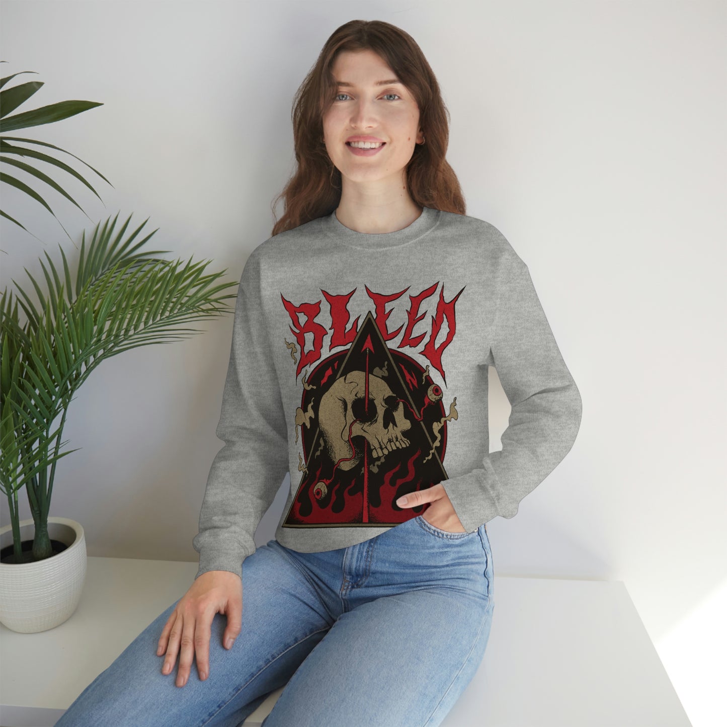 SKULL METAL BAND Goth Aesthetic Sweatshirt