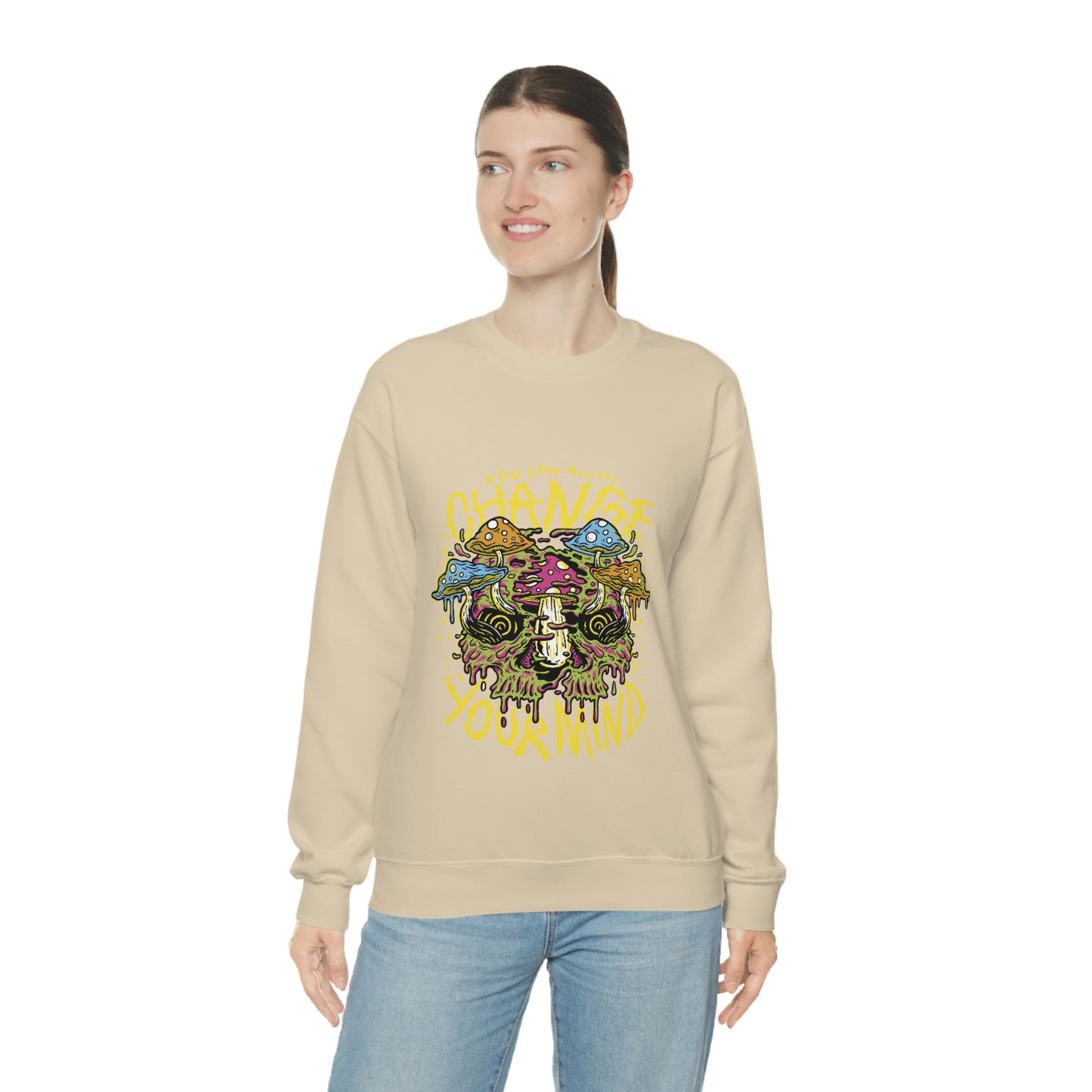 Cottagecore You Can ALways Change Your Mind Psychedelic Sweatshirt