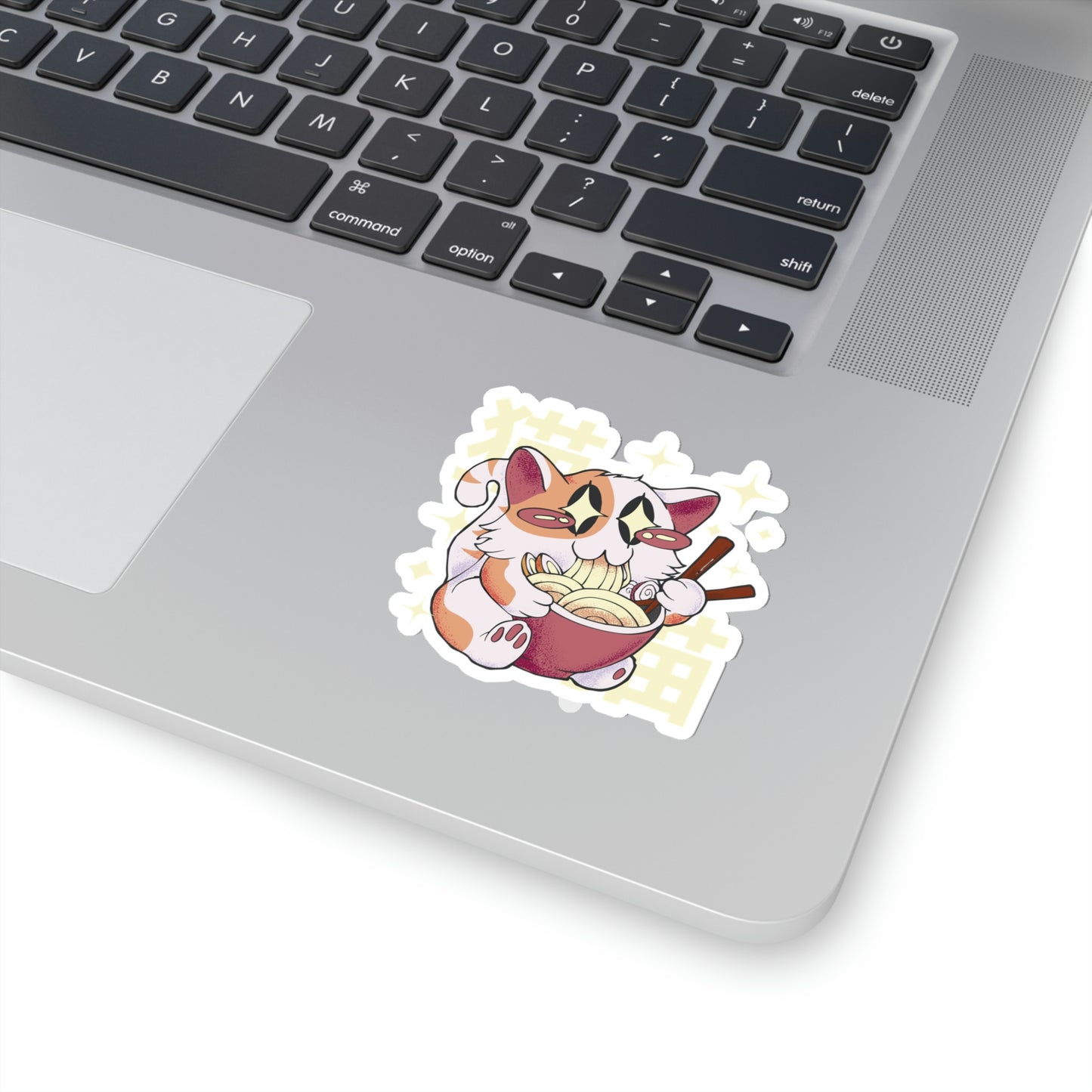 Cute Cat Eating Ramen Pastel Kawaii Aesthetic, Yami Kawaii, Japanese Aesthetic Otaku Sticker
