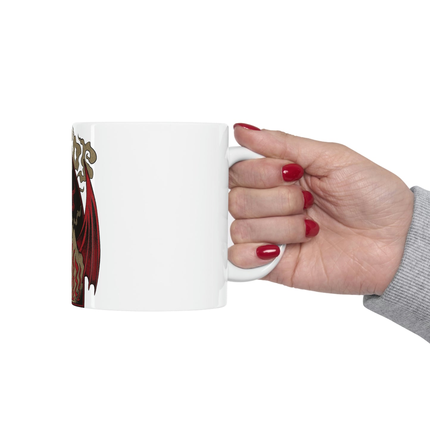 Dark Demons Goth Aesthetic White Ceramic Mug