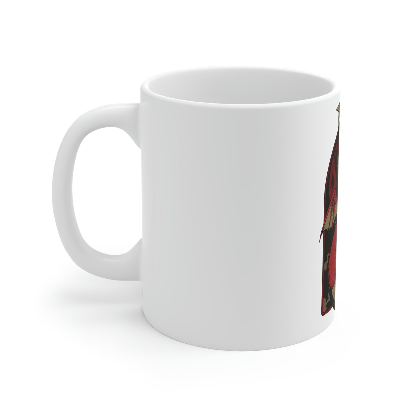 Snake N Skull Goth Aesthetic White Ceramic Mug