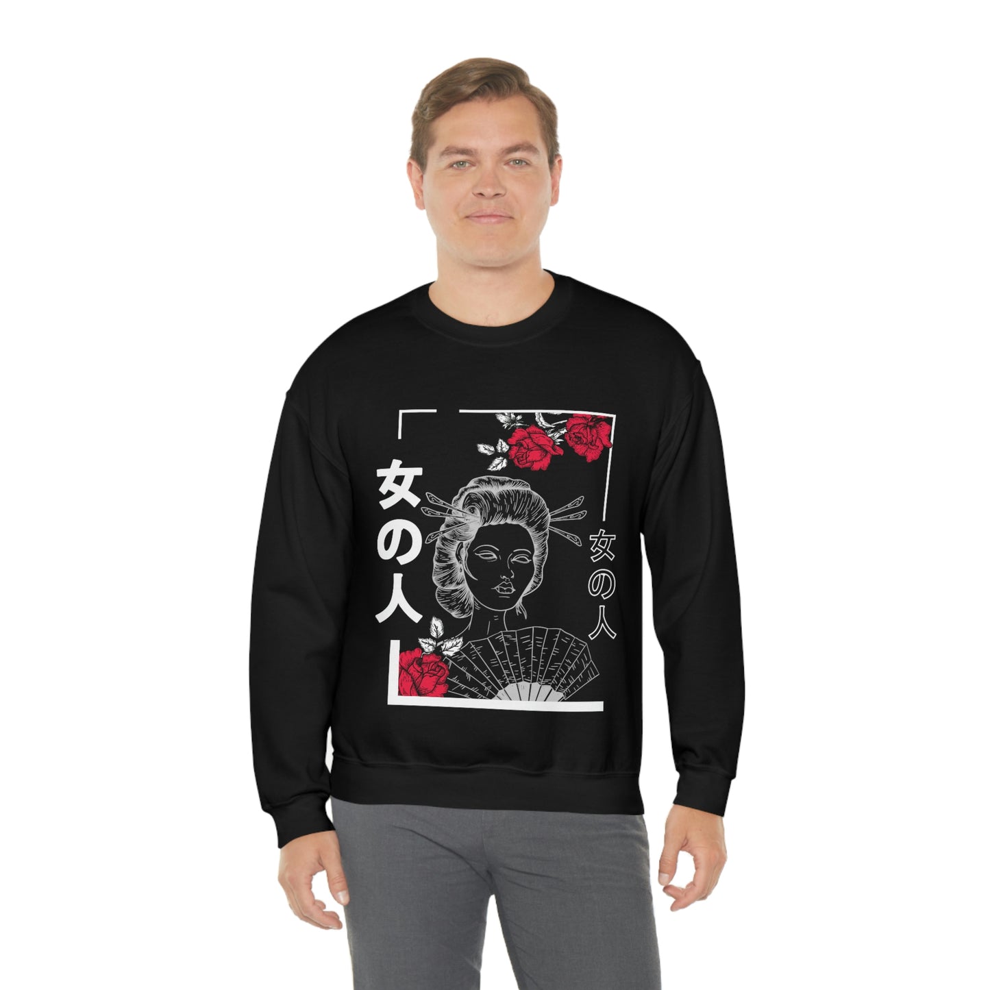 Indie Art Japanese Aesthetic Line Art Geisha Sweatshirt