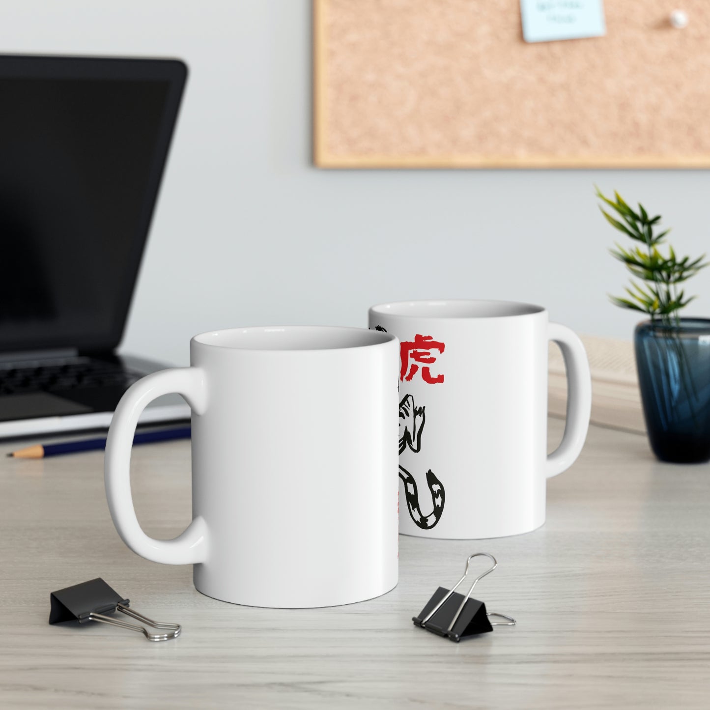 Japanese Aesthetic Tiger White Mug