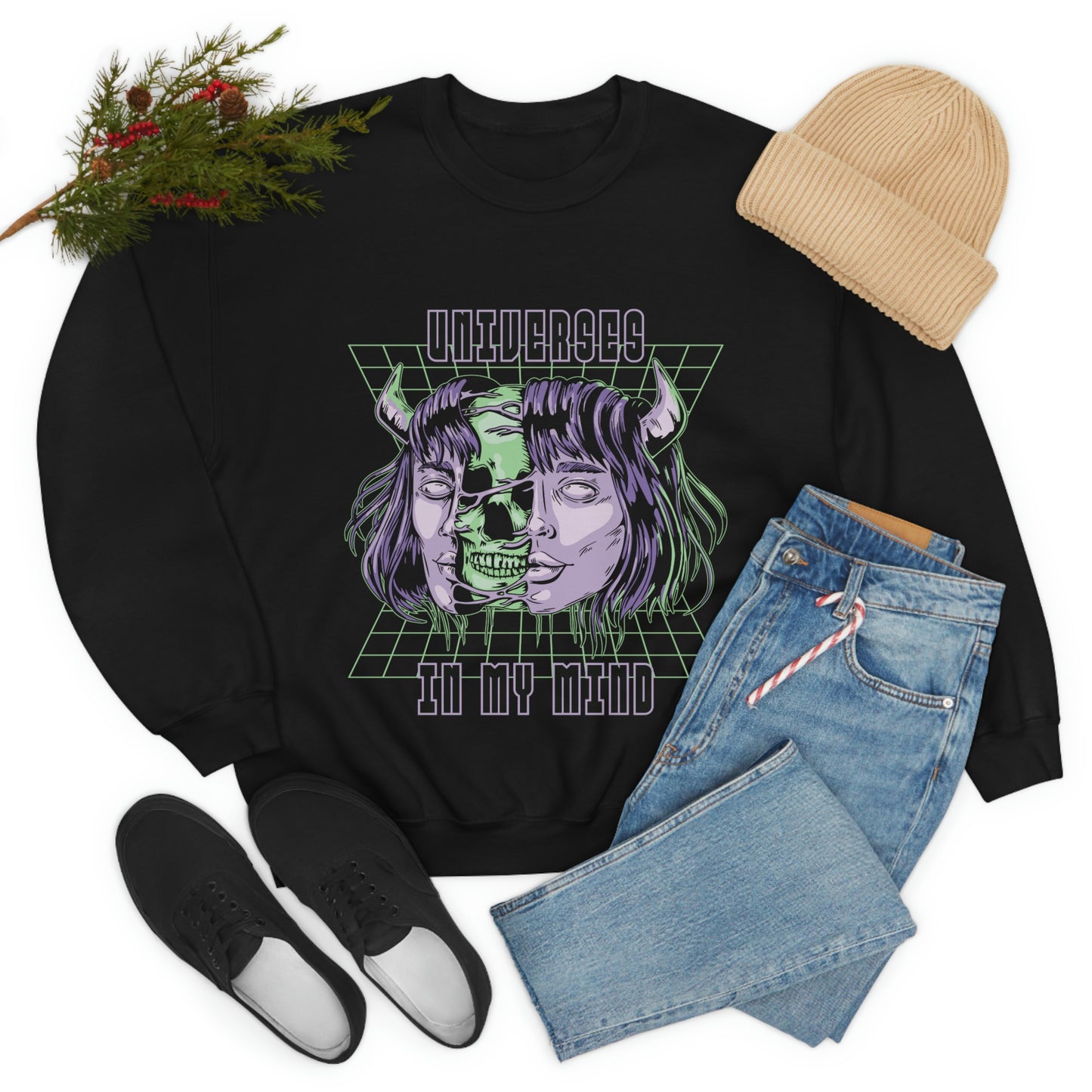 Universes In My Mind Pastel Goth Aesthetic Cyber Sweatshirt