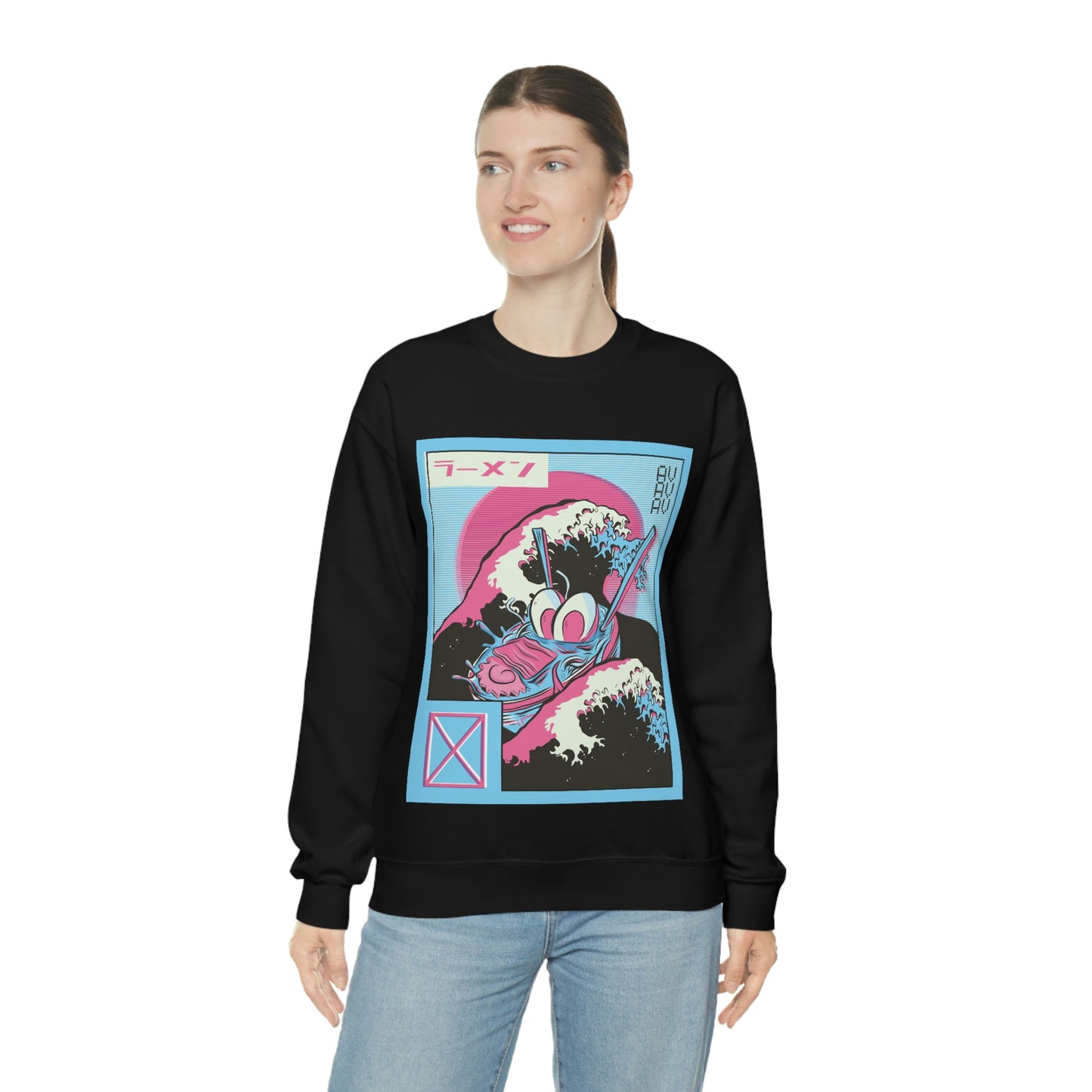 Japanese Aesthetic Ramen Wave Retrowave Sweatshirt