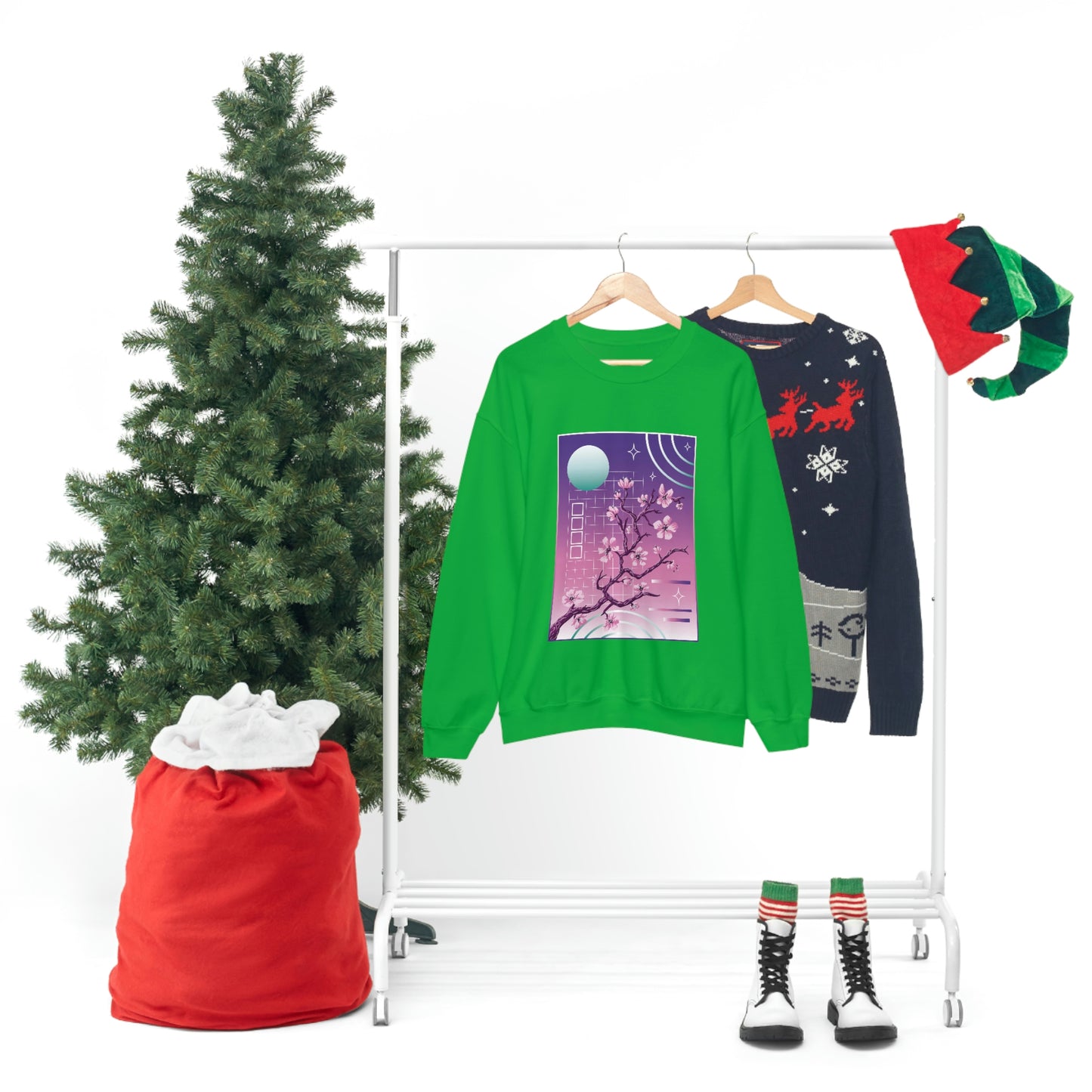 Indie Japanese Art, Japan Streeetwear Retro, Japanese Aesthetic Blossom Sweatshirt