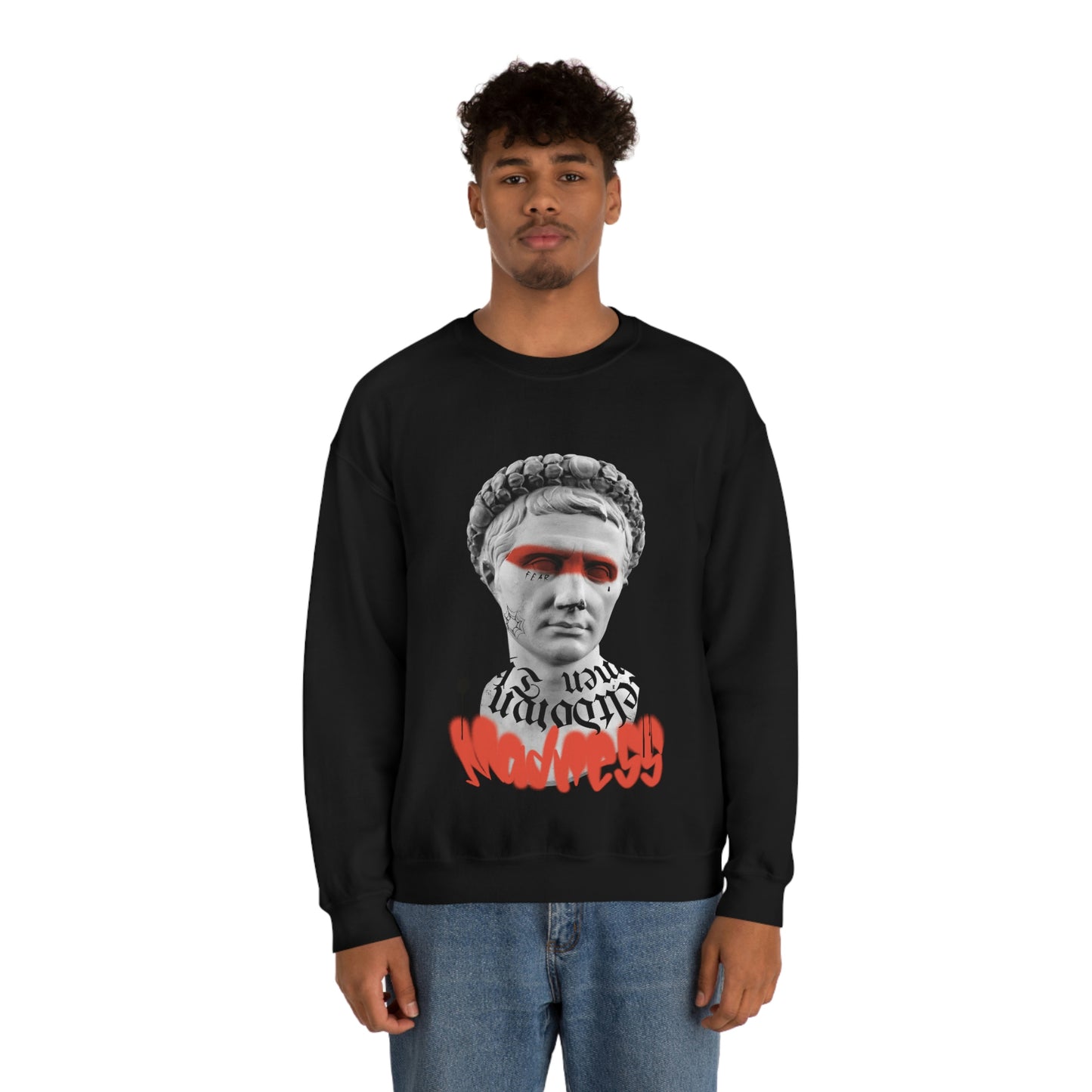 Greek Statue Graffiti Y2k Aesthetic Sweatshirt