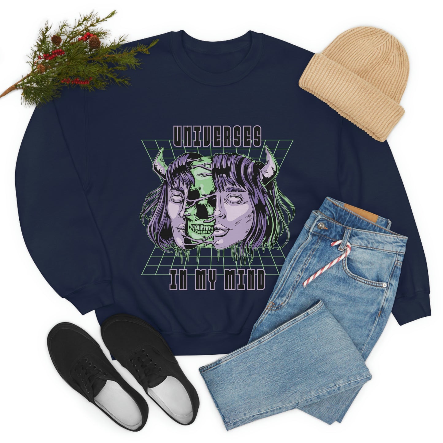 Universes In My Mind Pastel Goth Aesthetic Cyber Sweatshirt